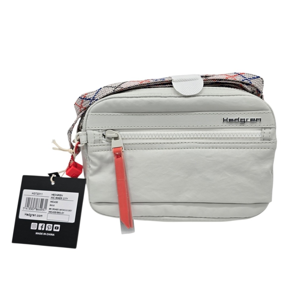 Hedgren Black Coral Small Nylon Crossbody Bag with Strap‎ 7.5in x 5in OS